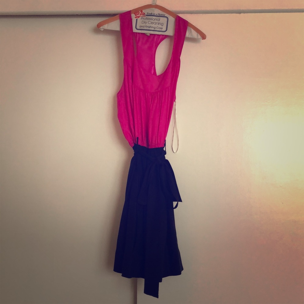 Perfect cocktail dress two tone and a racer back!